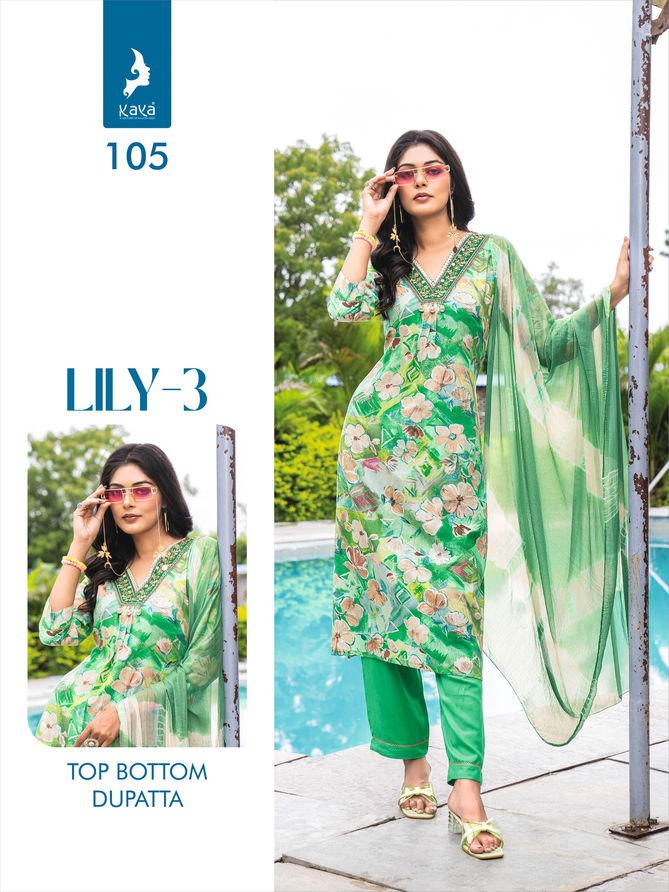 Lily 3 By Kaya Kurti With Bottom Dupatta Wholesale Shop In Surat
